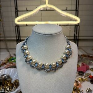 Vintage pearl and jewel necklace